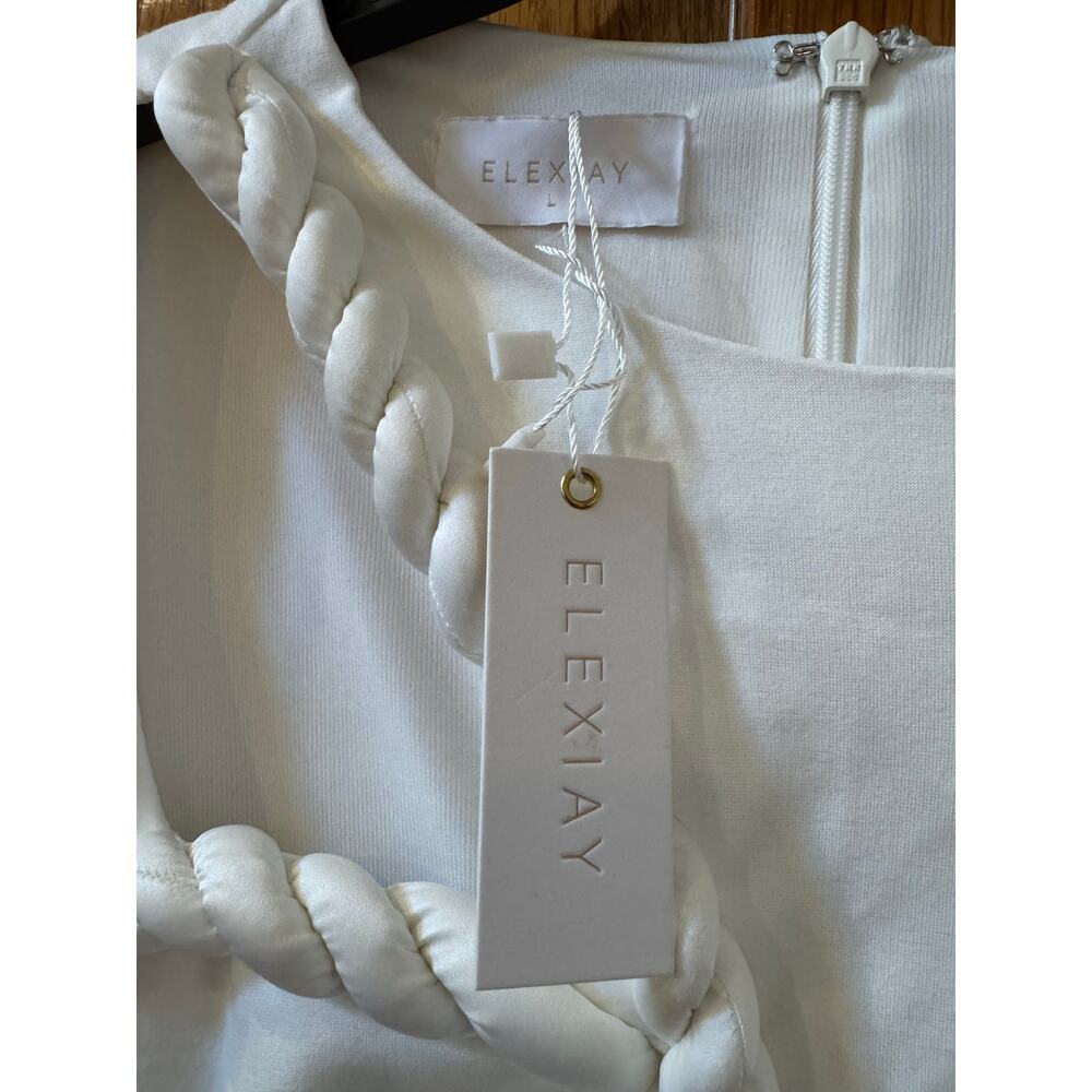 ELEXIAY Tife women’s Dress White 
size large (new) retail $325.00 - Picture 6 of 9